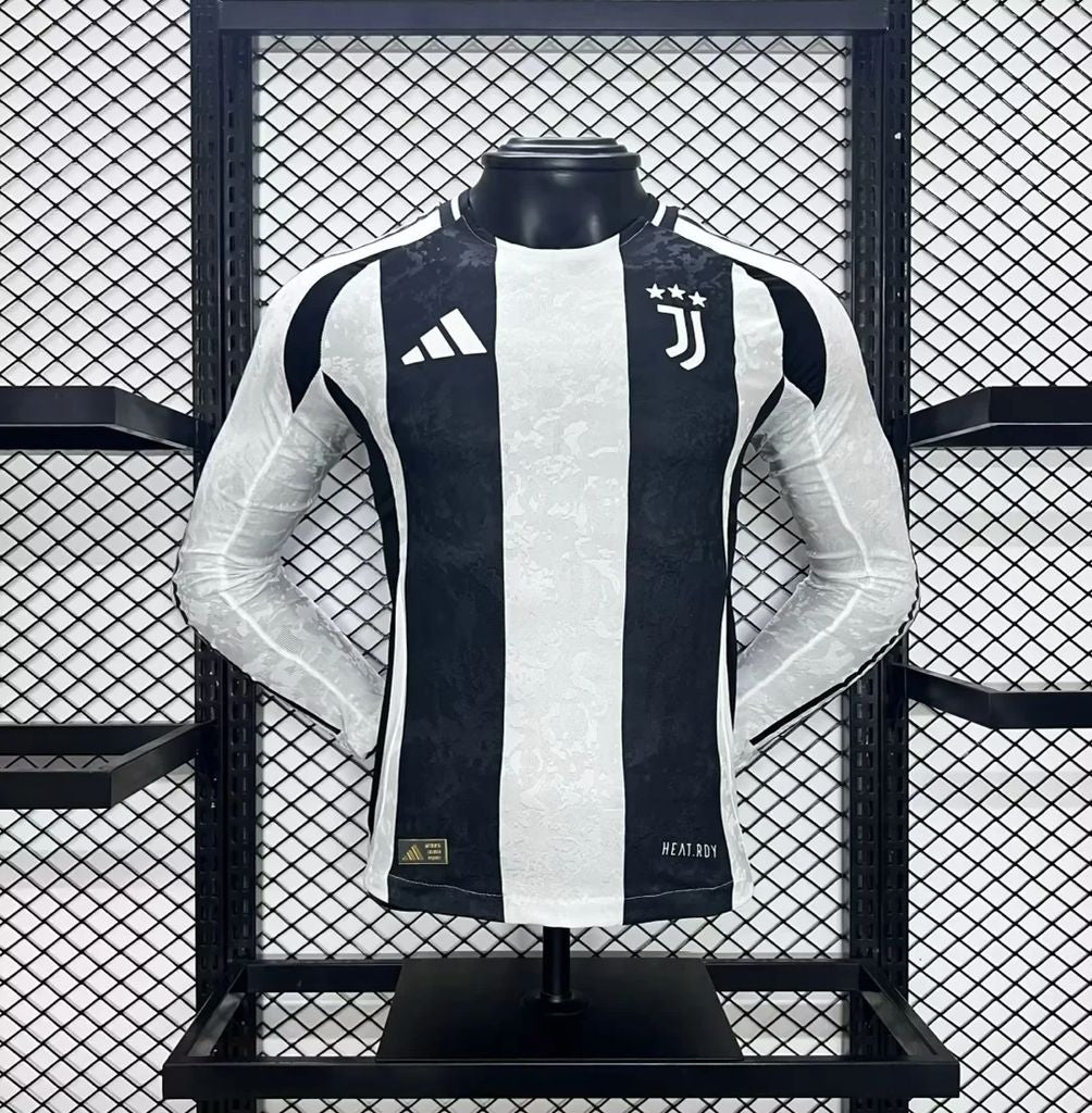 Juventus FC 2024 25 Home Long Sleeve Player Version Jersey