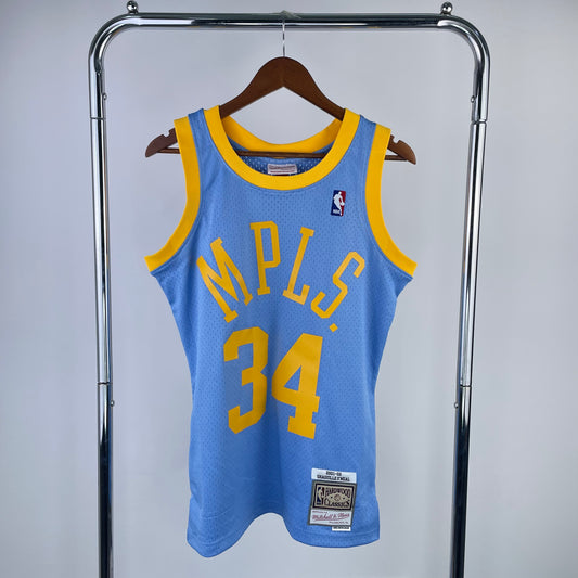 Los Angeles Lakers 2001-02 Shaquille O'Neal Blue Mitchell & Ness Hardwood Classics Swingman Jersey