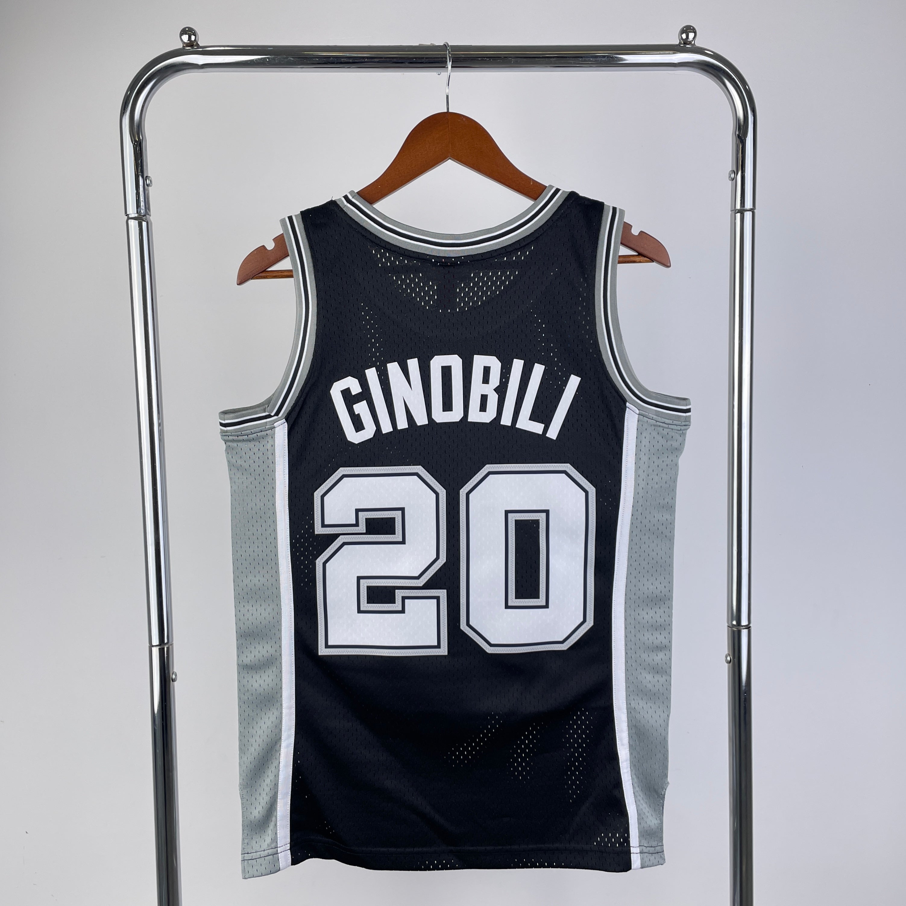 San Antonio Spurs 2002 03 Manu Ginobili Mitchell Ness Black Hardwood Vintage Kitman