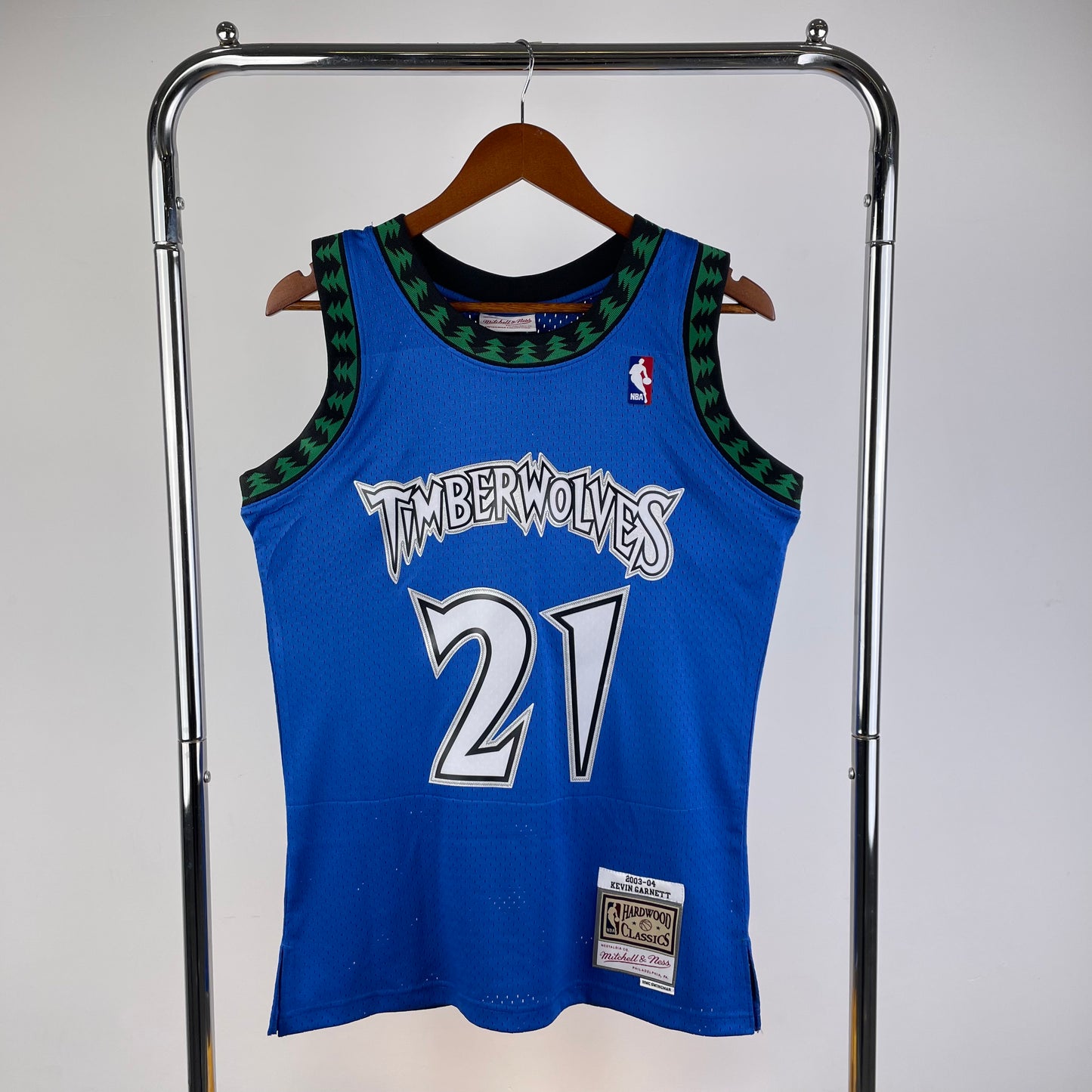 Minnesota Timberwolves 2003-04 Kevin Garnett Mitchell & Ness Hardwood Classics Blue Swingman Jersey