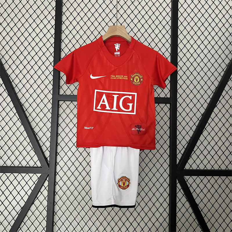 Manchester United Kids 2007-08 Home UCL Final Jersey