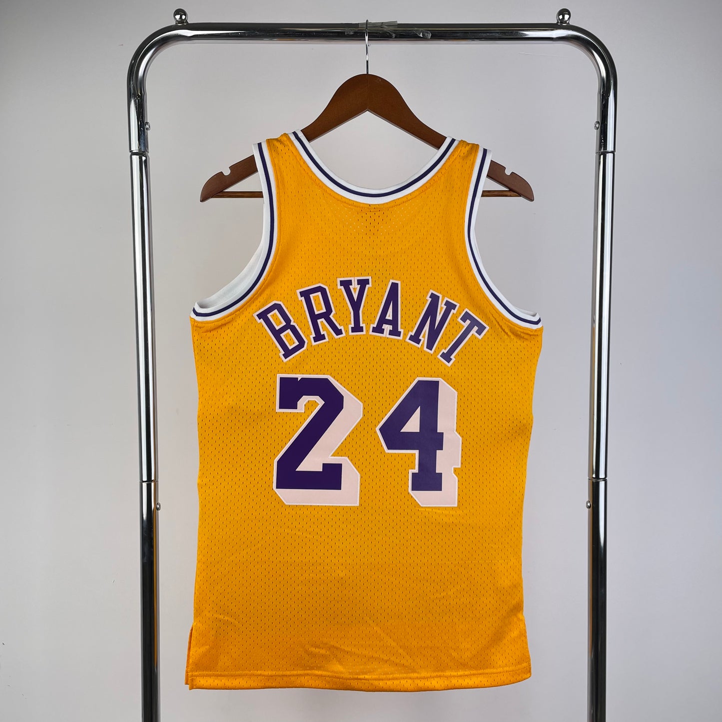 Los Angeles Lakers 2007-08 Kobe Bryant Gold Mitchell & Ness Hardwood Classics Swingman Jersey