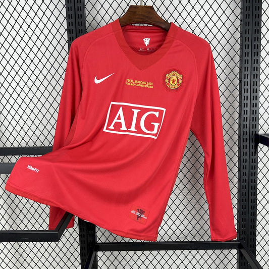 Manchester United 2007-2008 UCL Final Long Sleeve Jersey