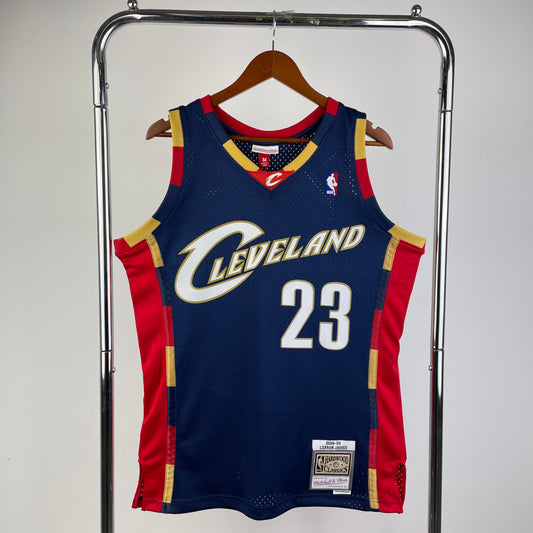 Cleveland Cavaliers 2003-04 Lebron James Mitchell & Ness Navy Hardwood Classics Swingman Jersey