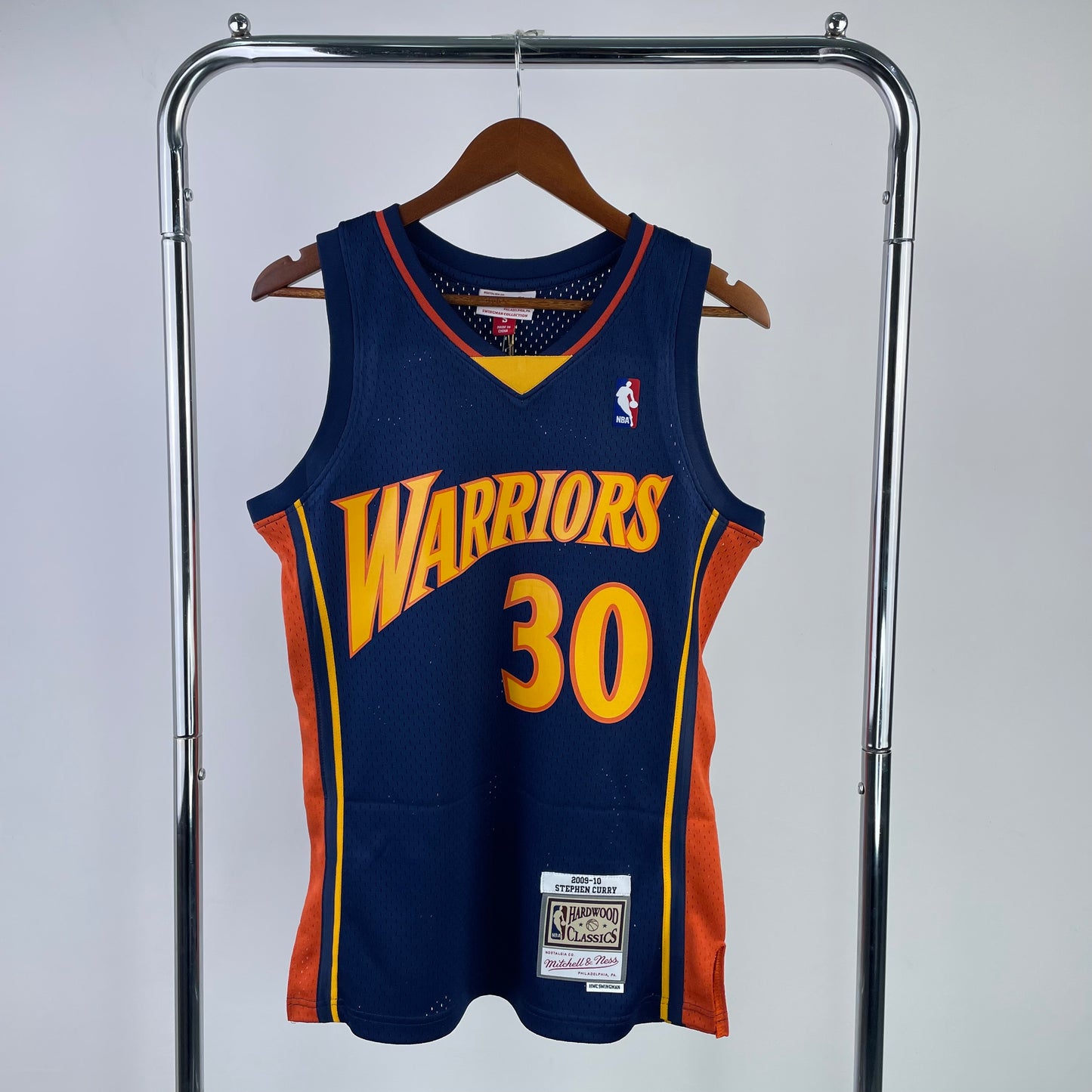 Golden State Warriors 2009-10 Steph Curry Blue Mitchell & Ness Hardwood Classics Swingman Jersey