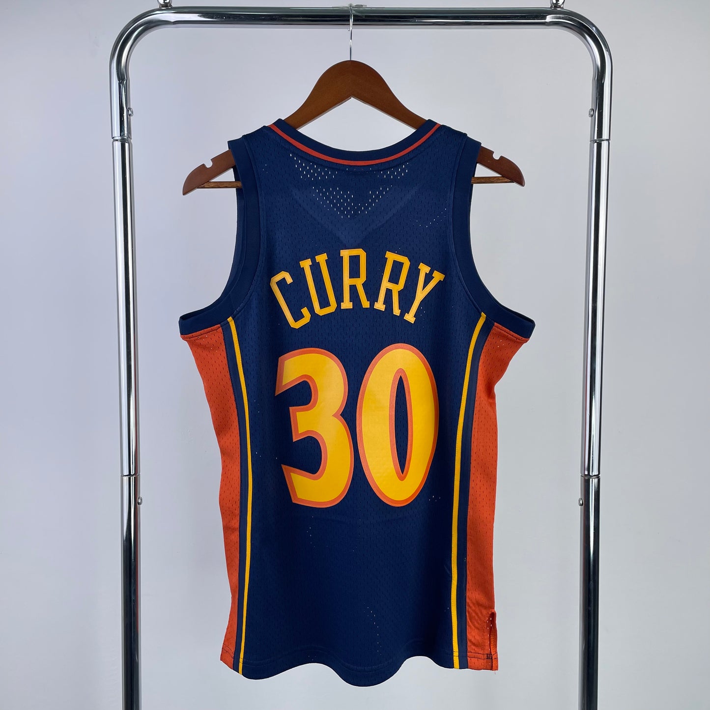 Golden State Warriors 2009-10 Steph Curry Blue Mitchell & Ness Hardwood Classics Swingman Jersey