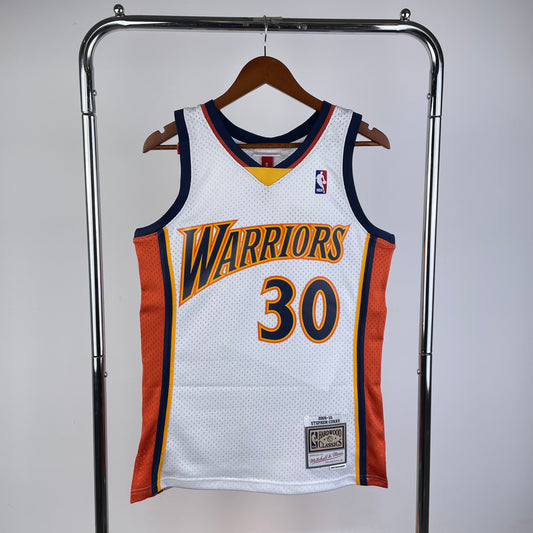 Golden State Warriors 2009-10 Steph Curry White Mitchell & Ness Hardcore Classics Swingman Jersey