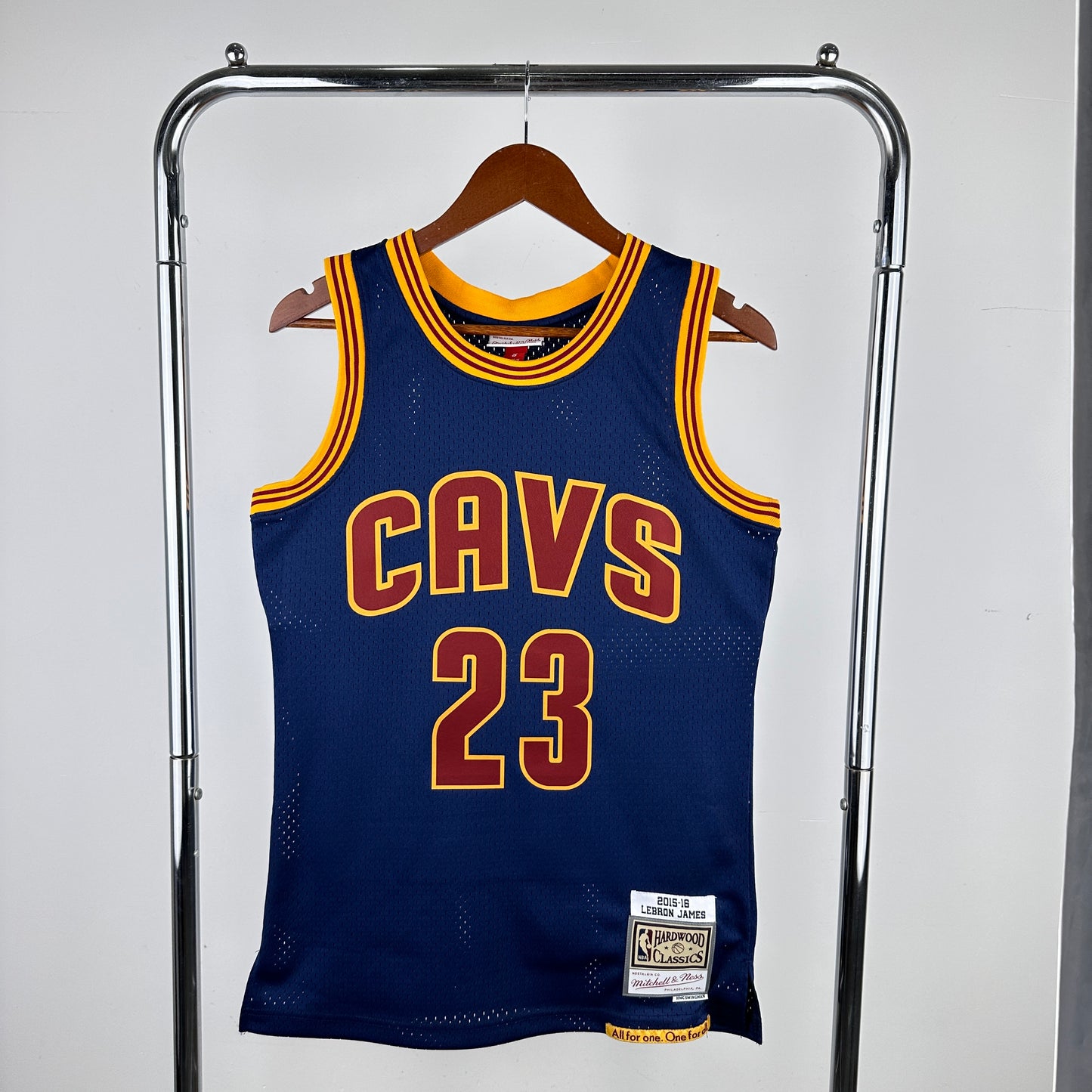 Cleveland Cavaliers 2015-16 Lebron James Mitchell & Ness Navy Hardwood Classics Swingman Jersey