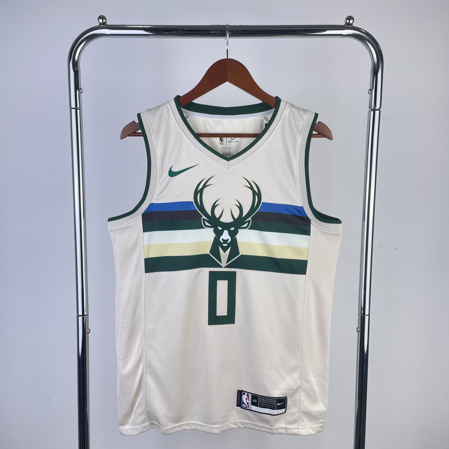 Milwaukee Bucks 2017-18 Nike Cream Swingman Jersey - City Edition