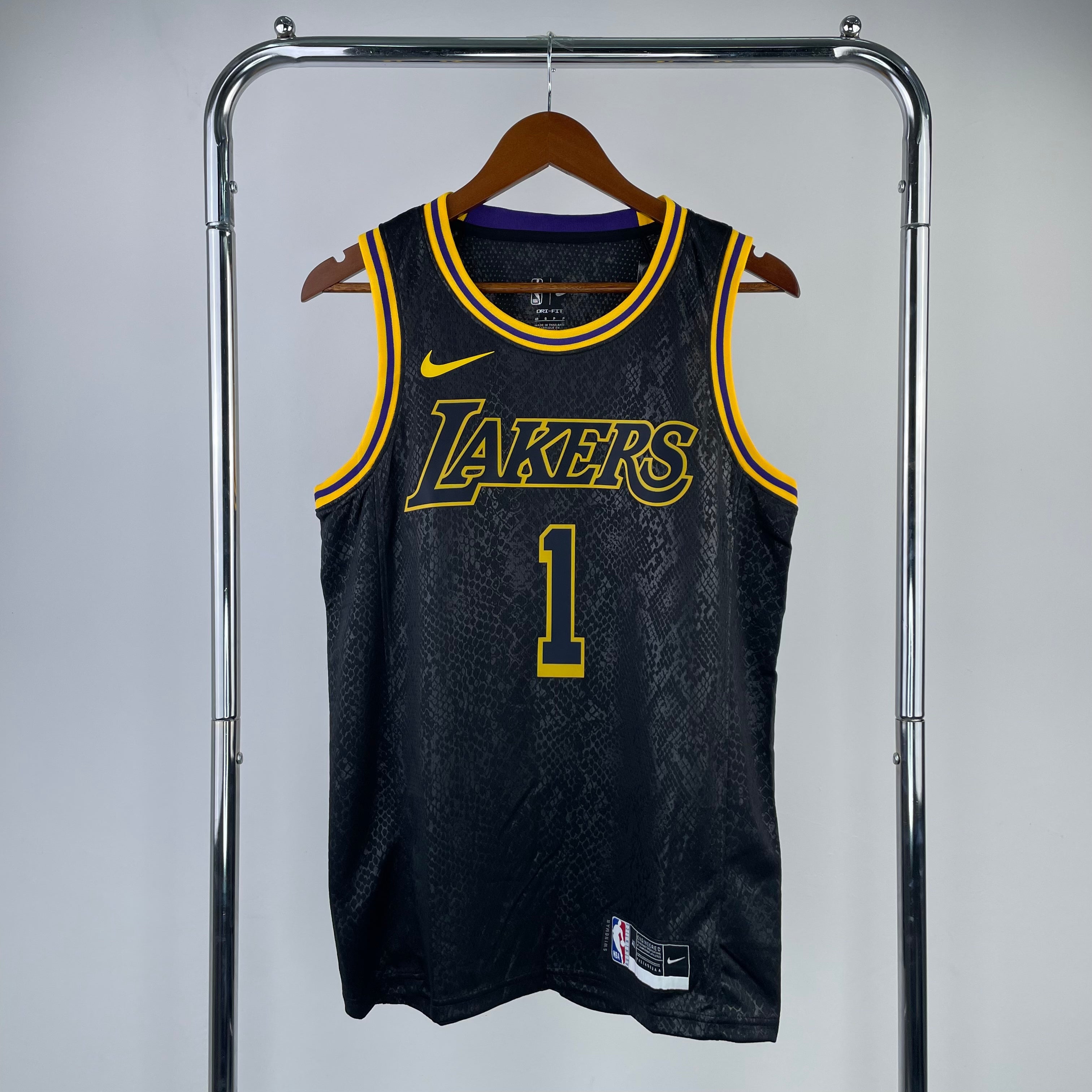 Los Angeles Lakers 2018 19 Nike Black Swingman Jersey Black Mamba Ed Vintage Kitman