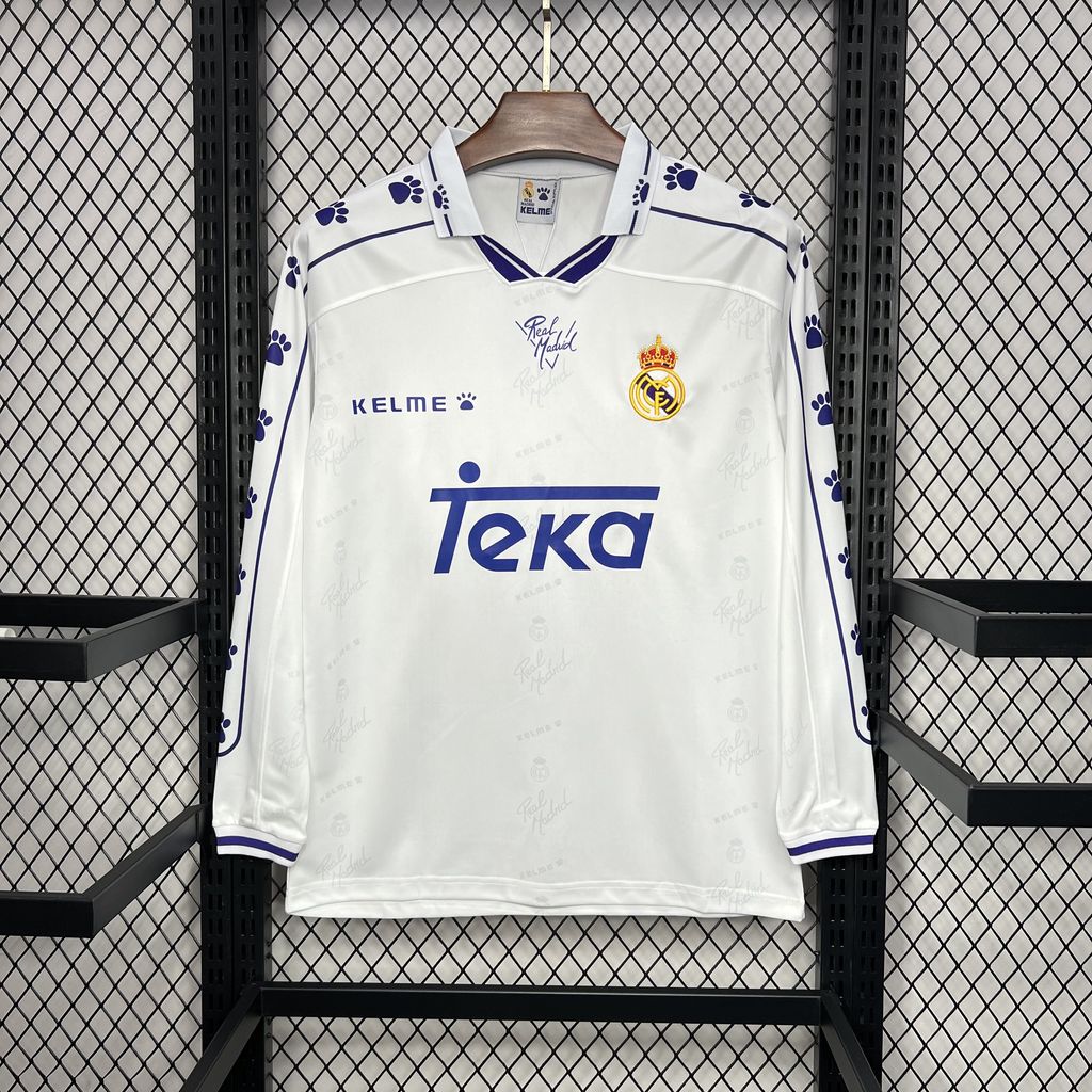 Real Madrid CF 1994-1996 Home Long Sleeve Jersey