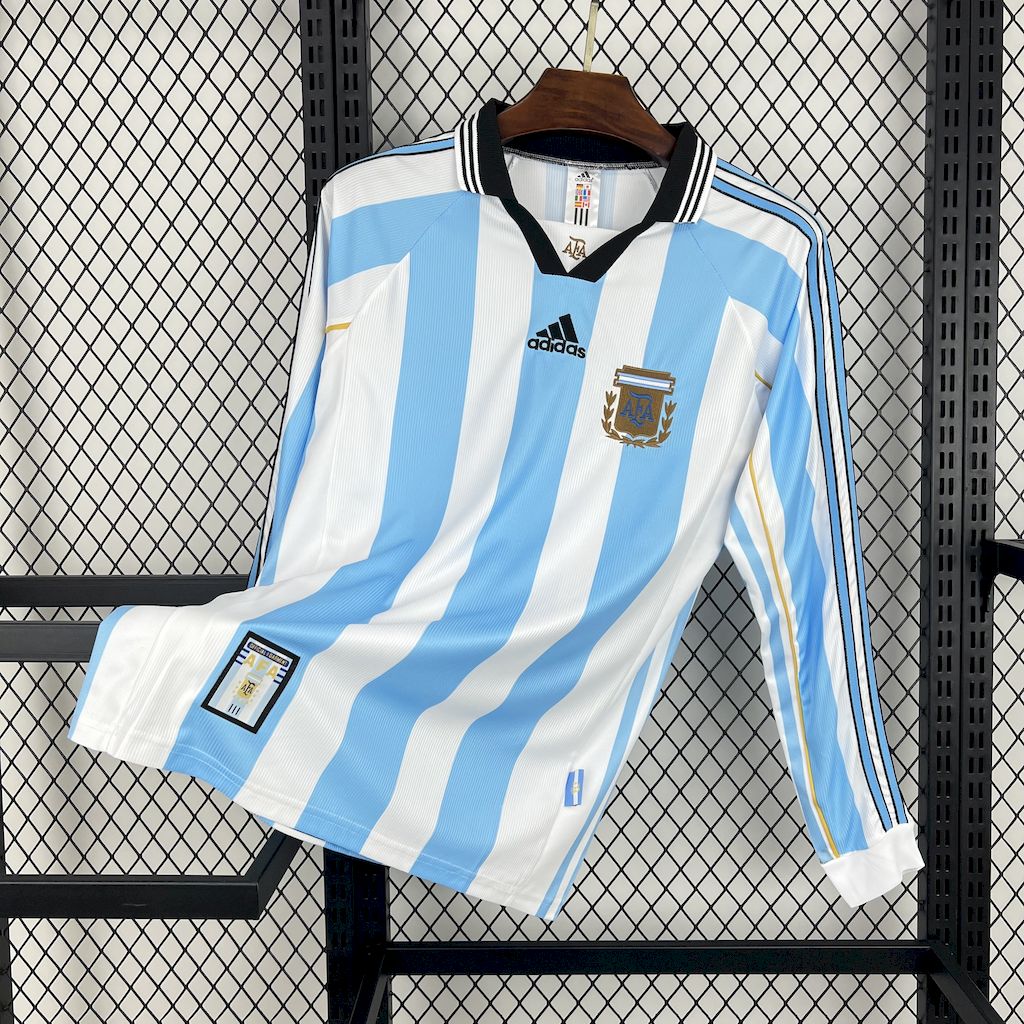 Argentina 1998 Home Long Sleeve Jersey