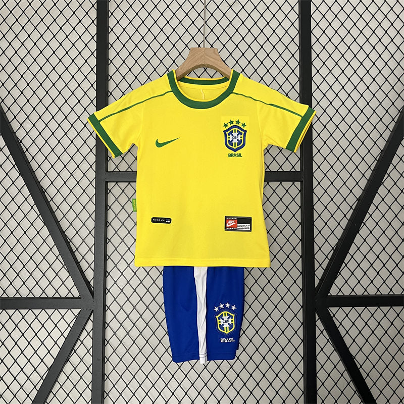 Brazil Kids 1998 Home Jersey