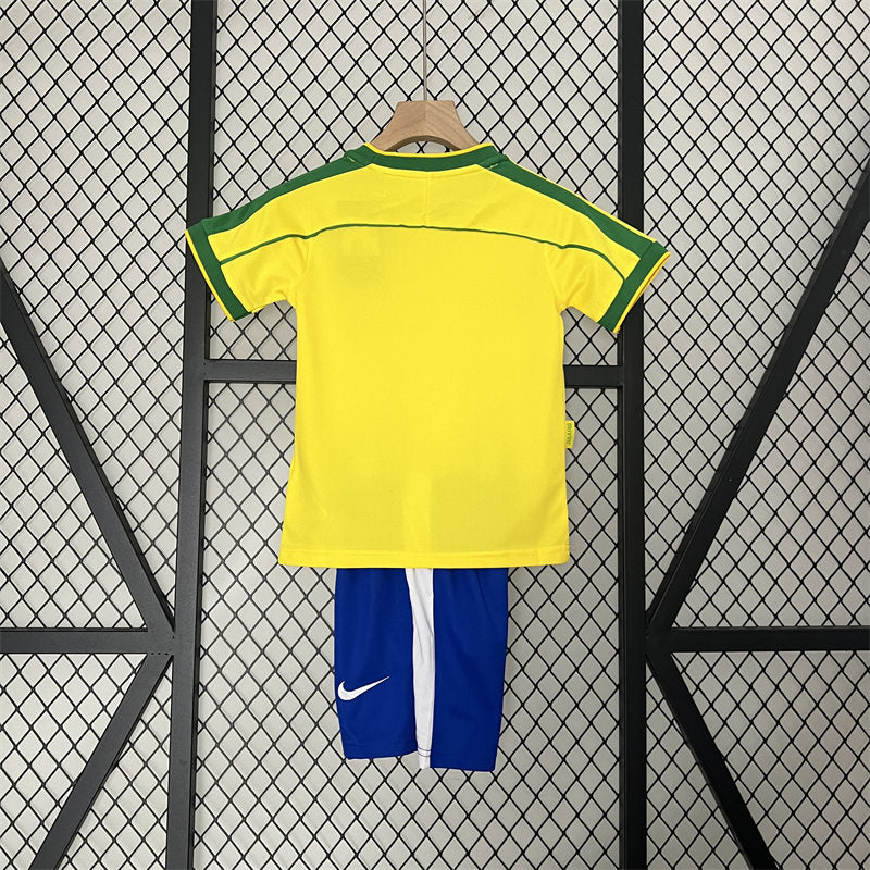 Brazil Kids 1998 Home Jersey