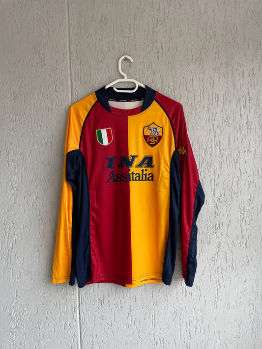 AS Roma 2001-2002 Home Long Sleeve Jersey