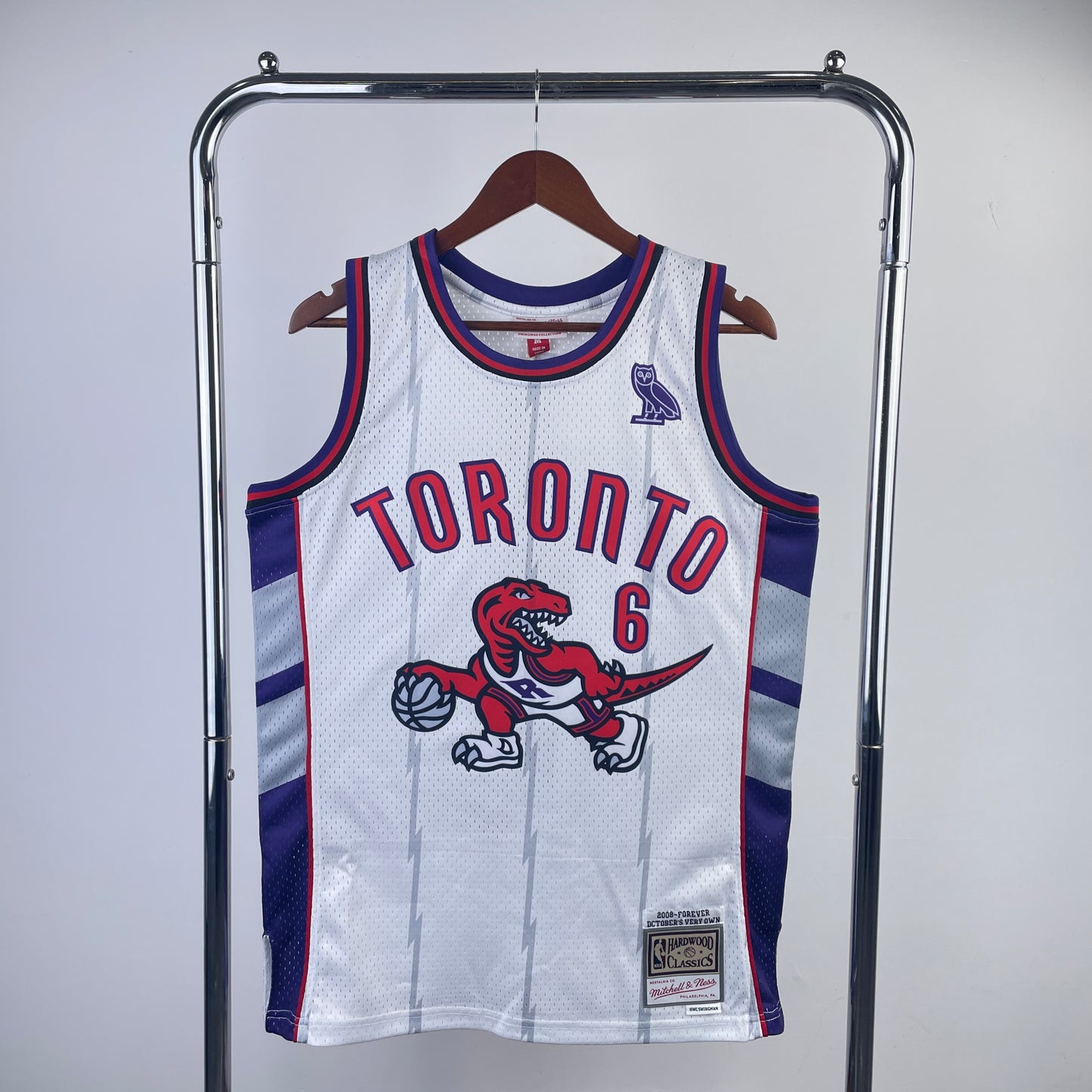 Toronto Raptors 2008 OVO White Mitchell & Ness Hardwood Classics Swingman Jersey