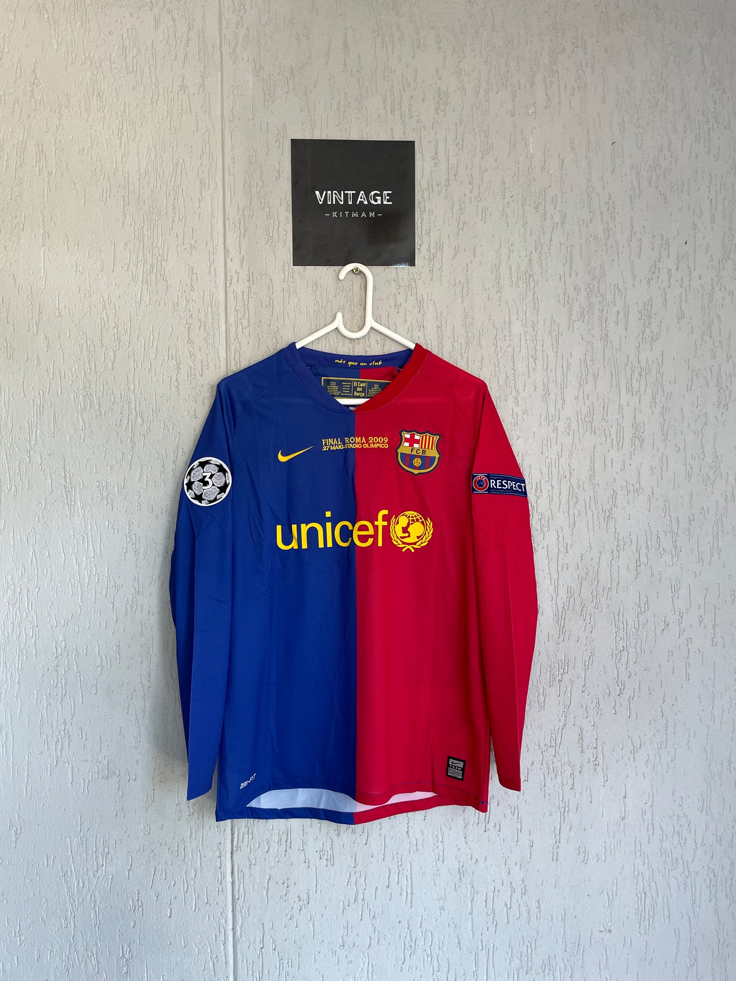 Barcelona FC 2009 UCL FINAL Long Sleeve Jersey