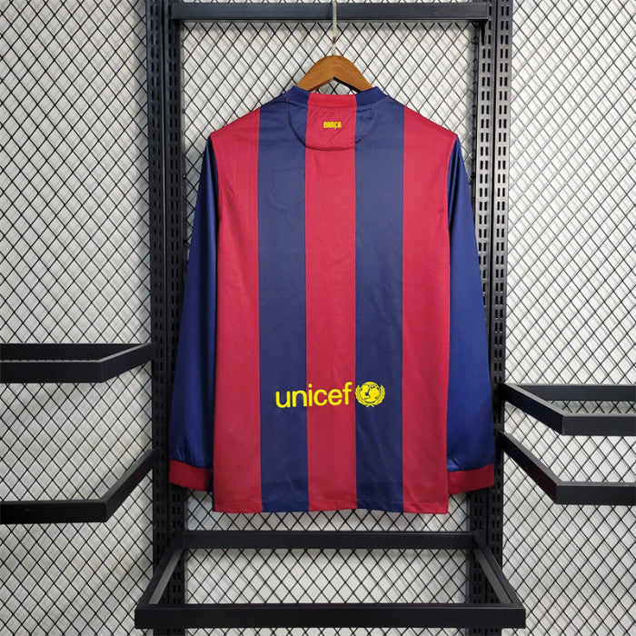 Barcelona FC 2014-2015 Home Long Sleeve Jersey