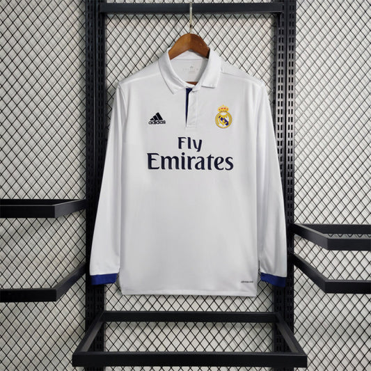 Real Madrid CF 2016-2017 Home Long Sleeve Jersey