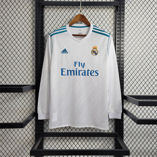 Real Madrid CF 2017-18 Home Long Sleeve Jersey