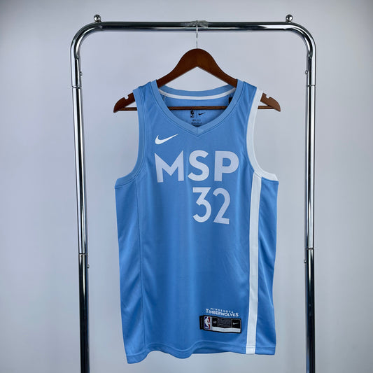 Minnesota Timberwolves 2021-22 Nike Light Blue Swingman Jersey - City Edition