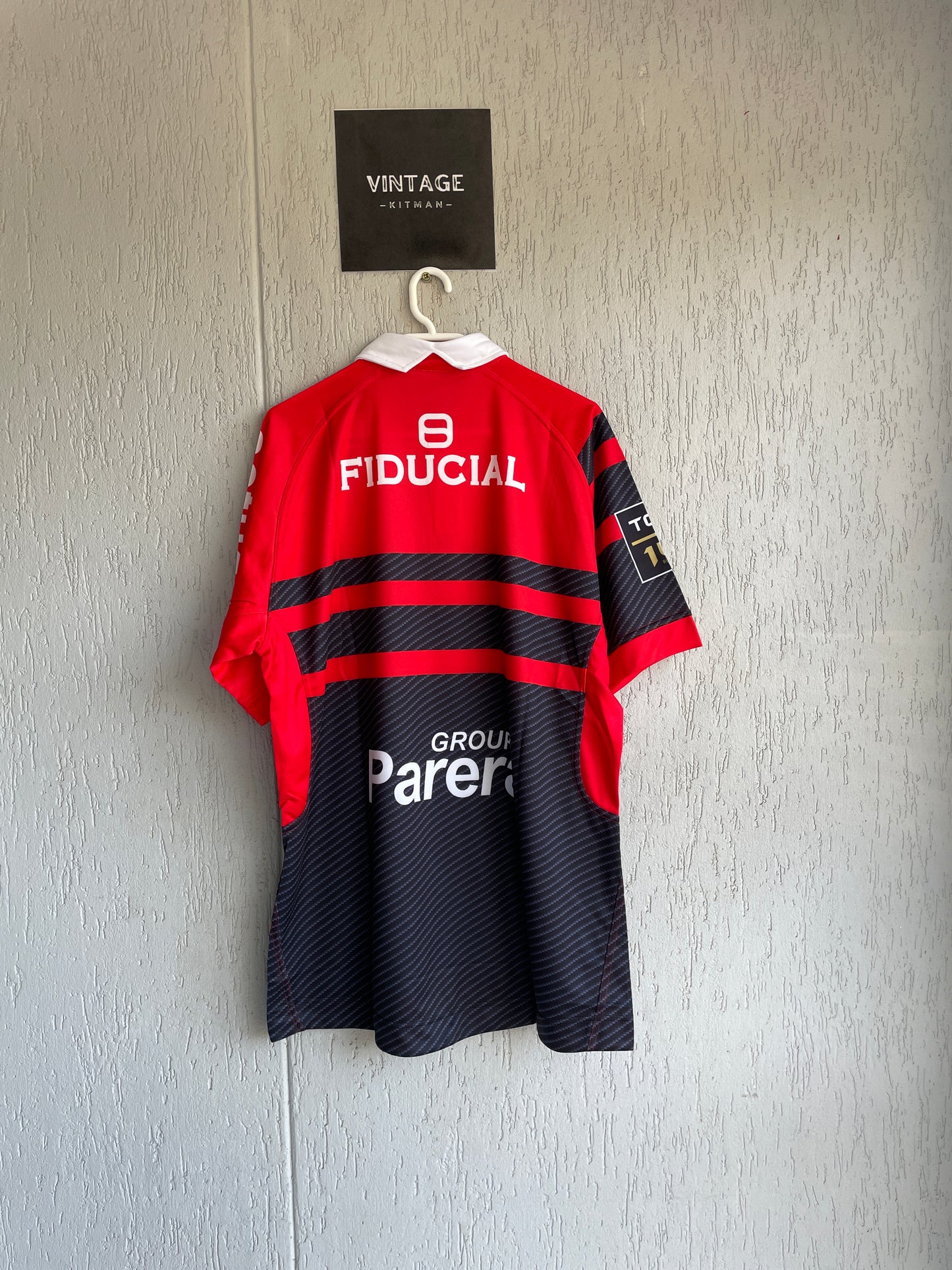 Stade Toulouse 2023 Home Red and Black Rugby Jersey