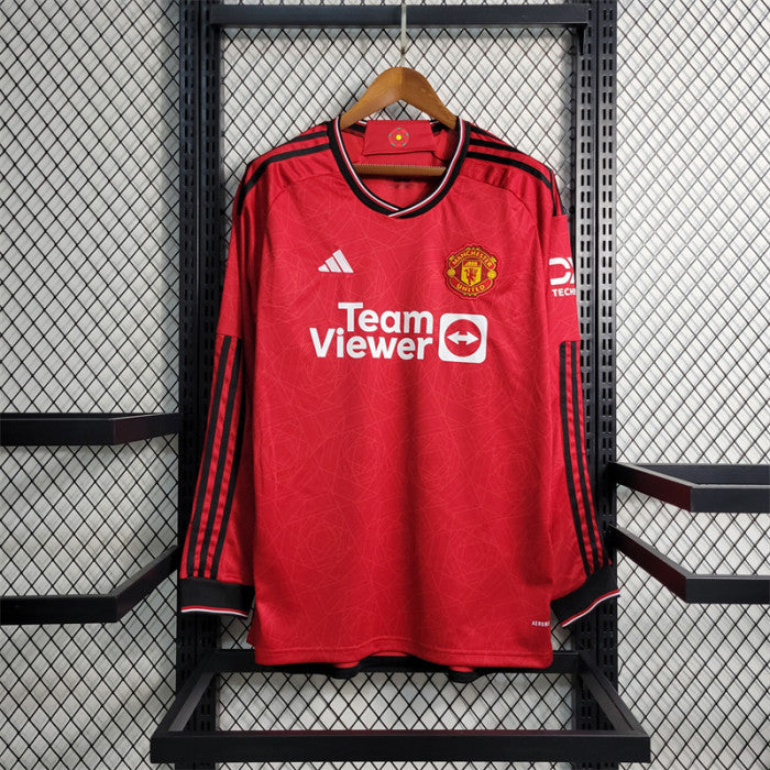 Manchester United 2023-2024 Home Long Sleeve Jersey