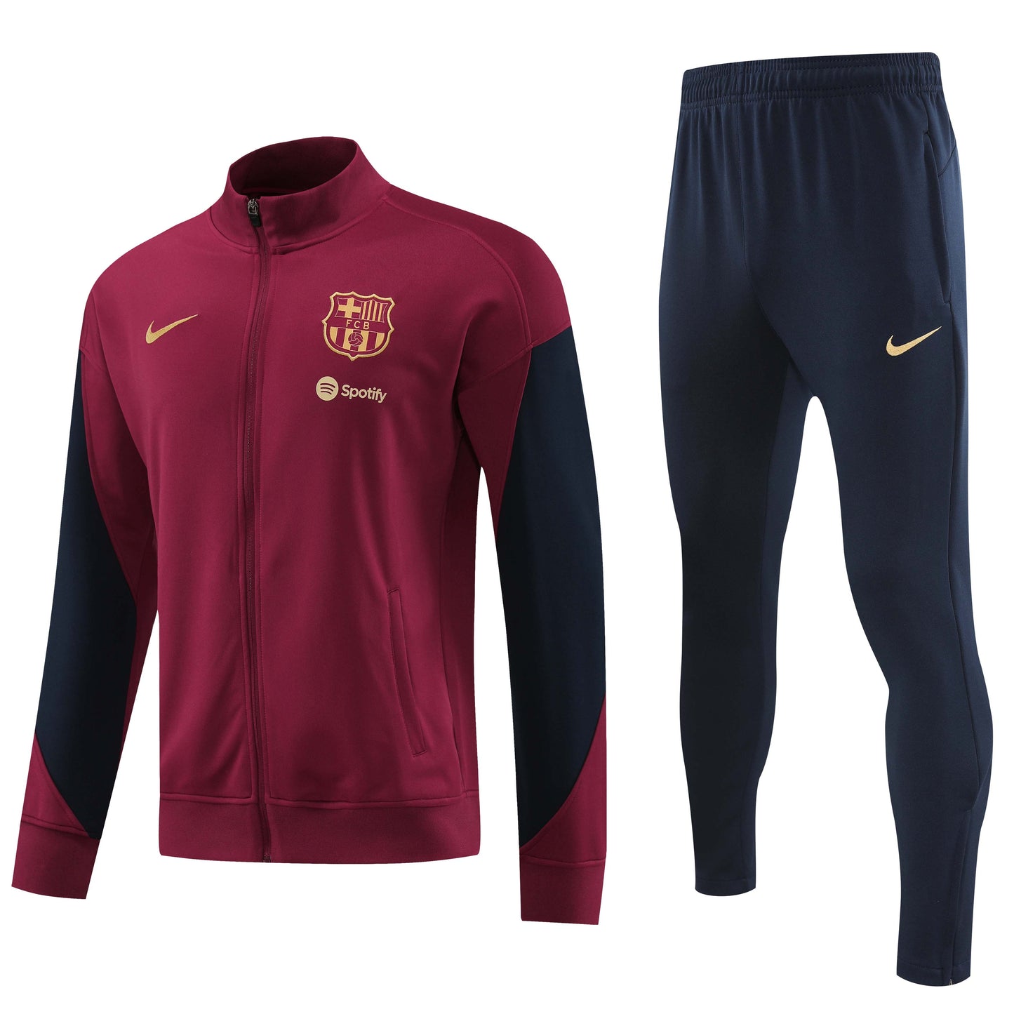 Barcelona 2024-25 Maroon and Navy Full-zip Tracksuit set