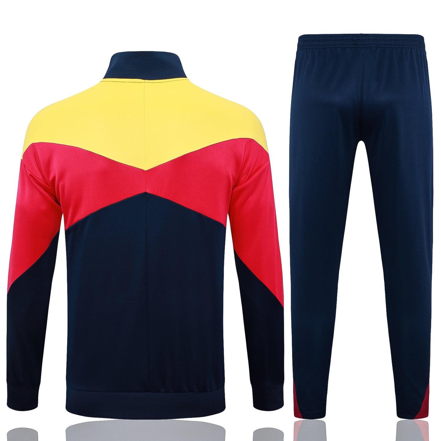 Barcelona 2024-25 Navy Red and Yellow Full-zip Tracksuit Set