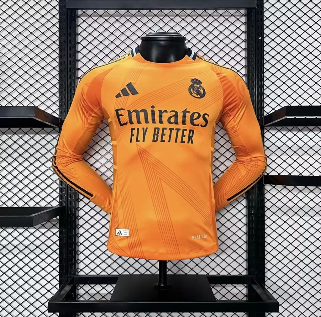 Real Madrid CF 2024-25 Away Player Version Long Sleeve Jersey