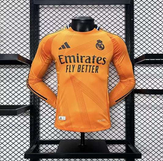 Real Madrid CF 2024-25 Away Player Version Long Sleeve Jersey