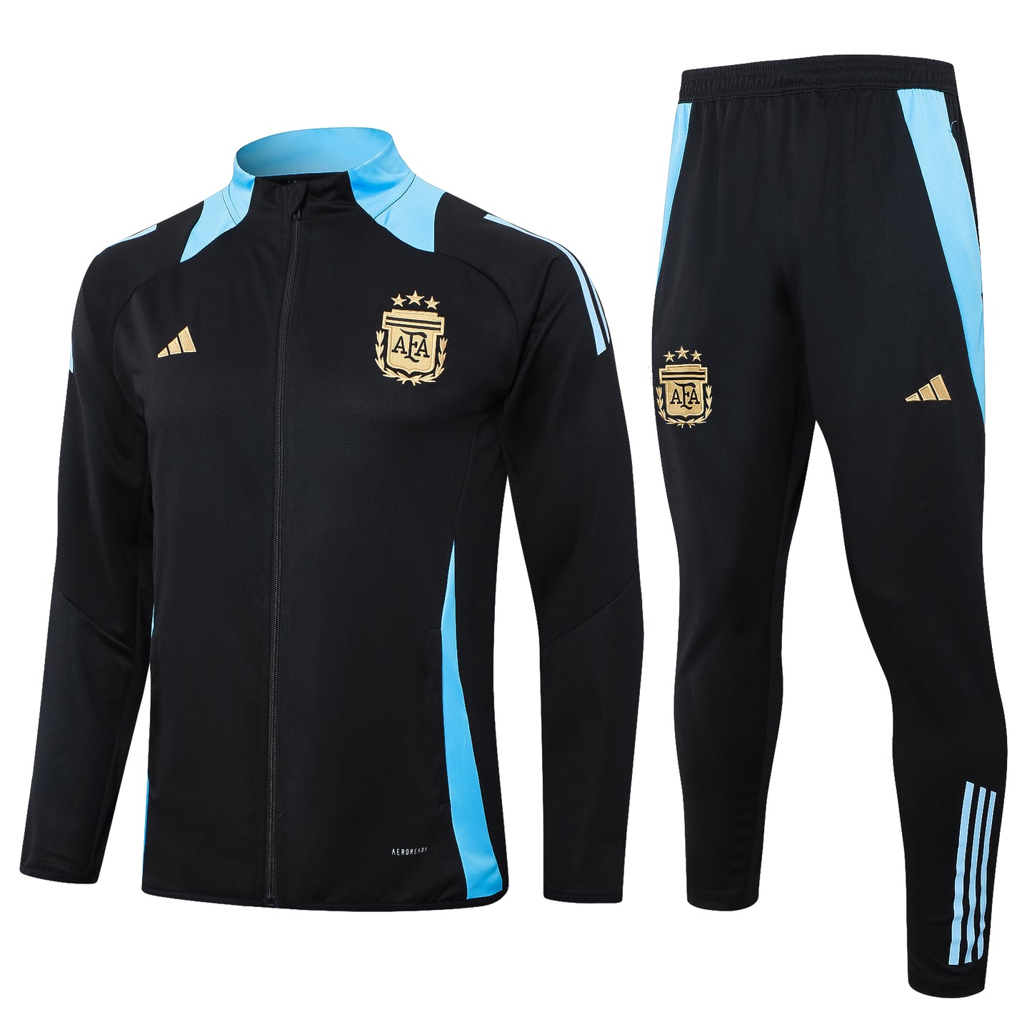 Argentina 2024 Black Full-Zip Tracksuit Set