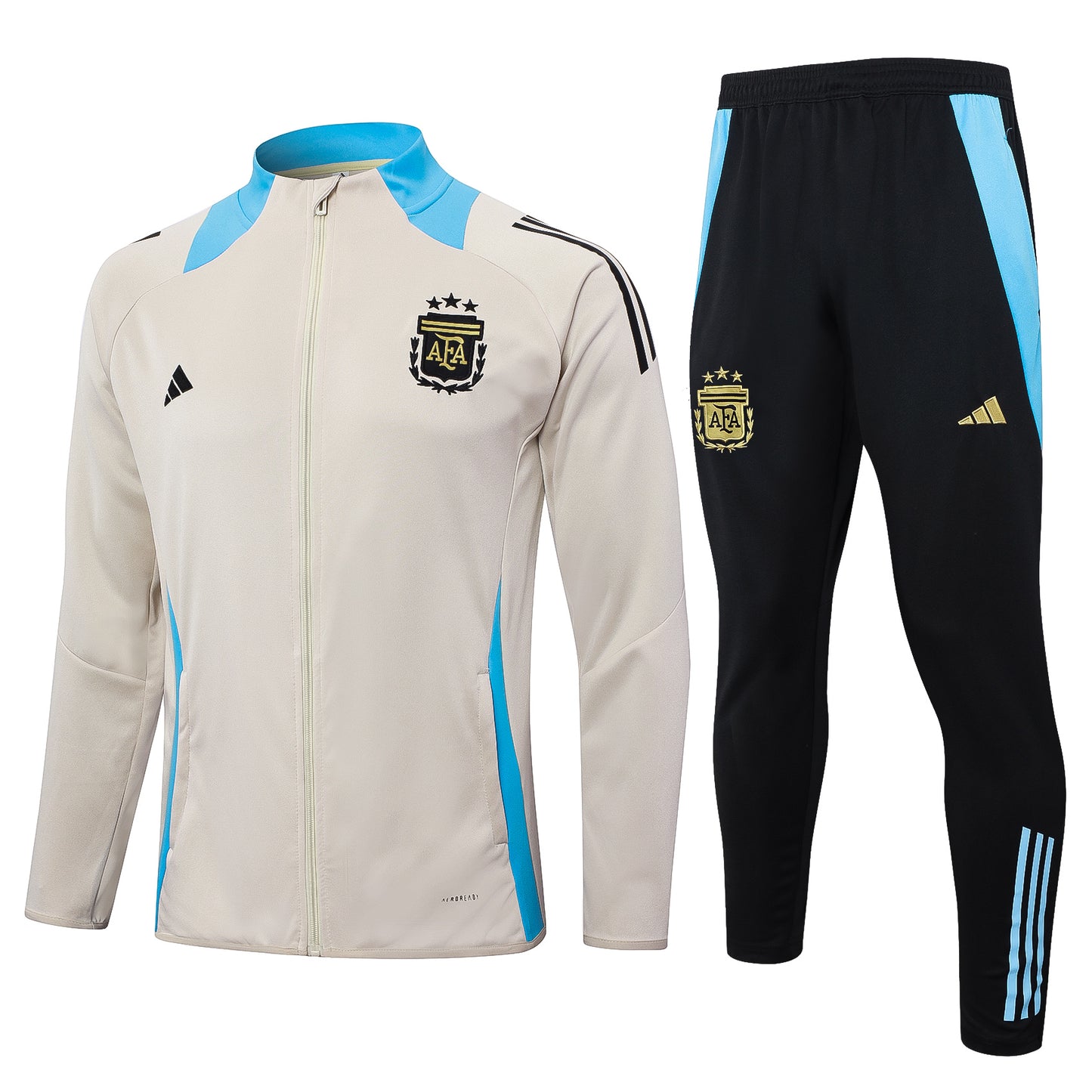 Argentina 2024 Cream Full-Zip Tracksuit Set