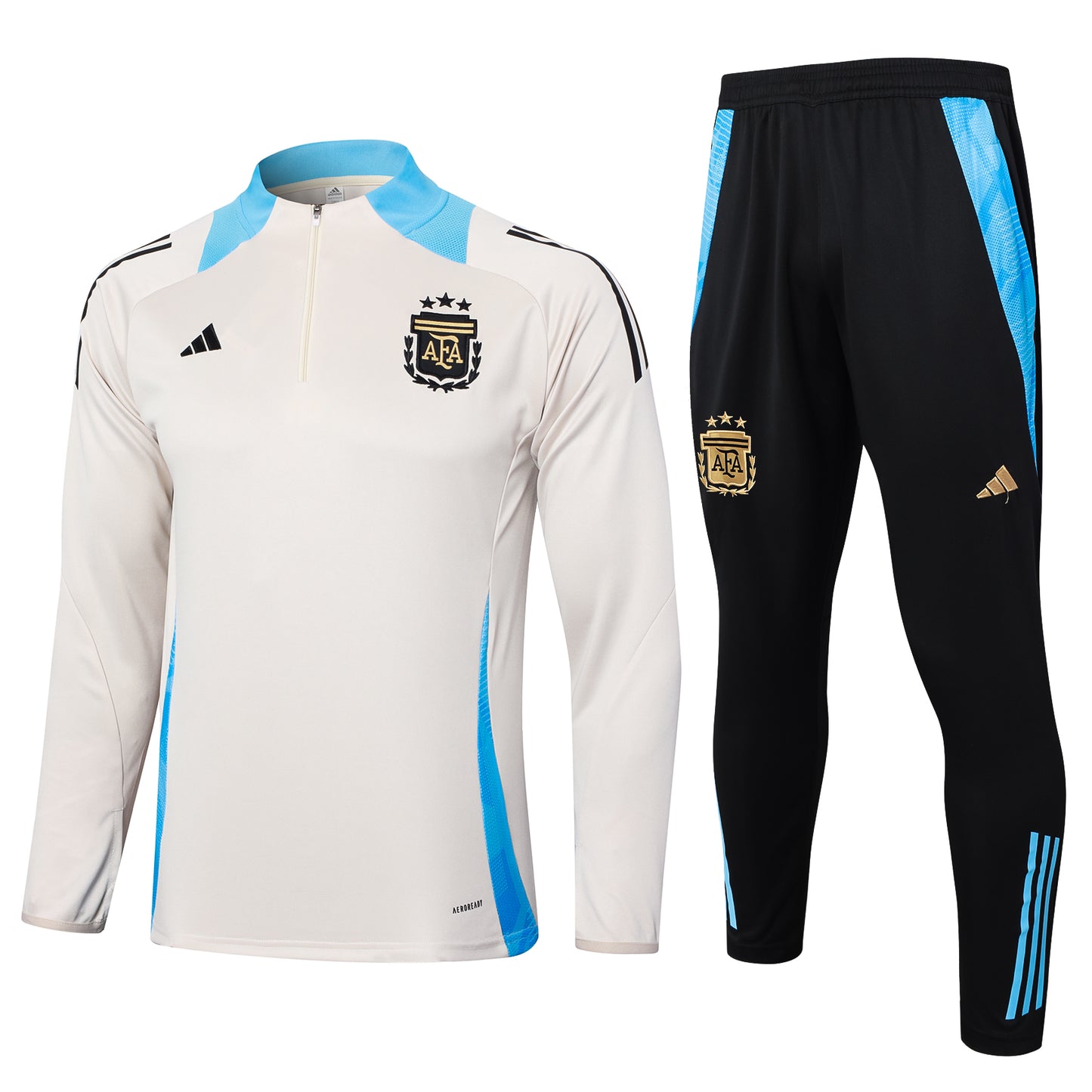 Argentina 2024 Cream Half-Zip Training Tracksuit Set