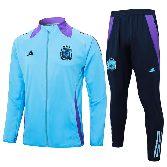 Argentina 2024 Light Blue Full-Zip Tracksuit Set