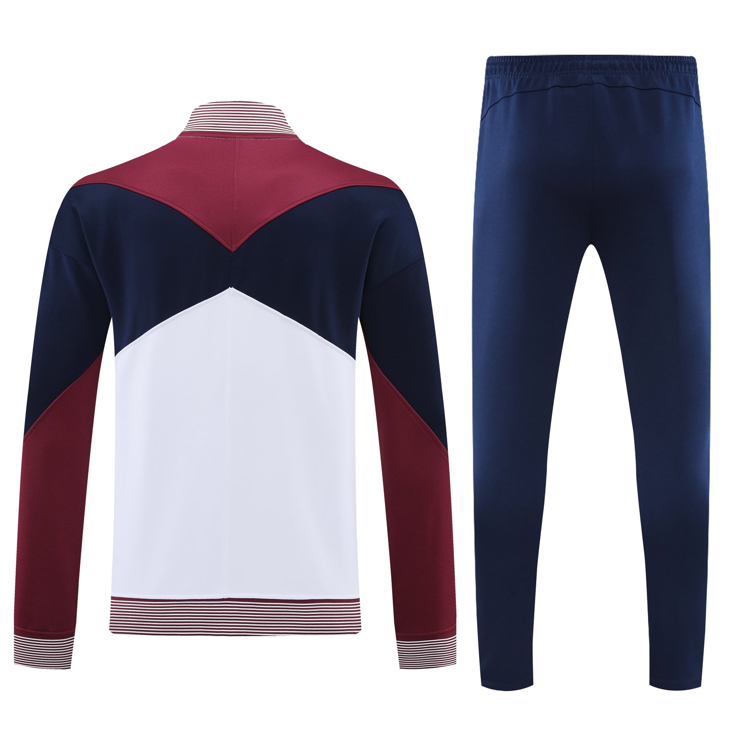 England 2024 White and Maroon Full-Zip Tracksuit Set