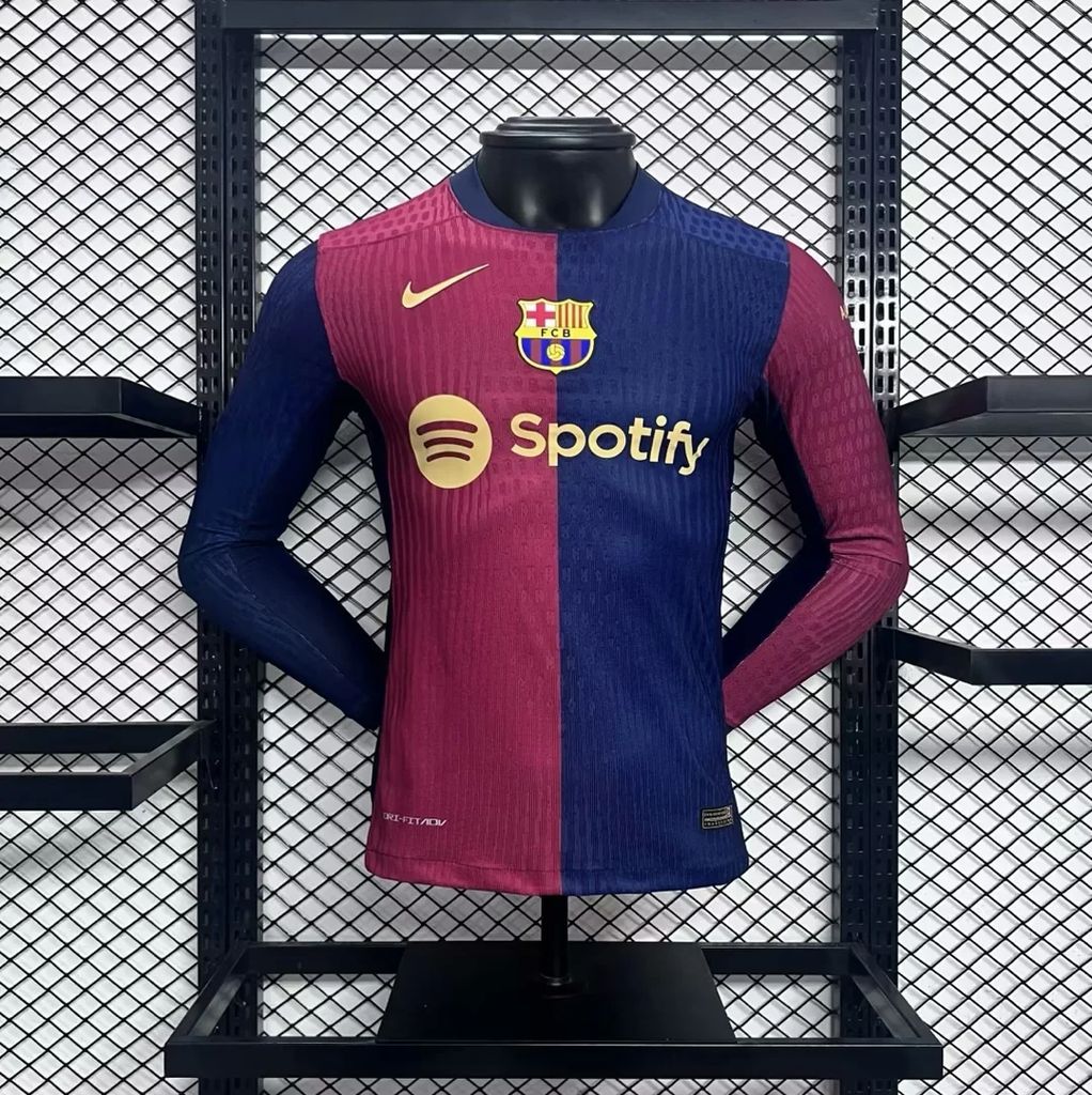 Barcelona FC 2024-25 Home Long Sleeve Player Jersey