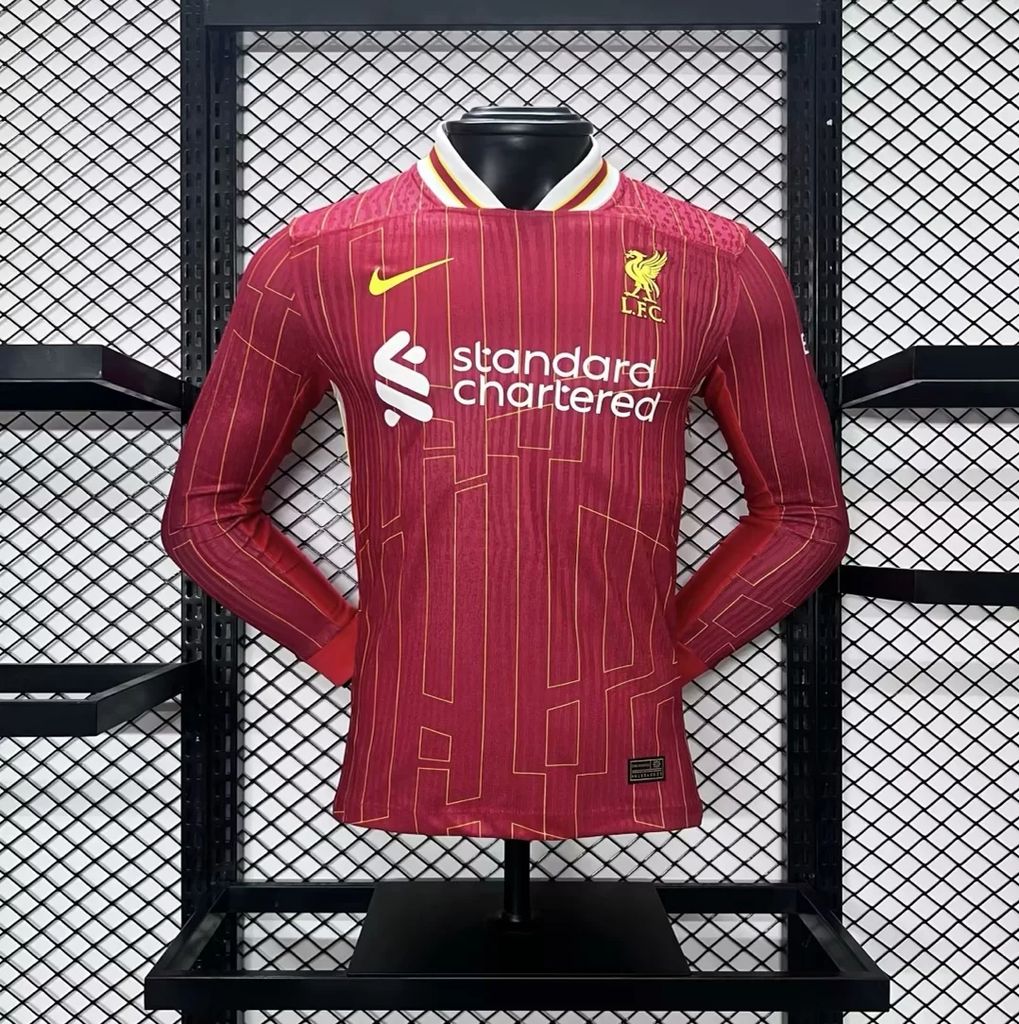 Liverpool 2024-25 Home Long Sleeve Player Version Jersey