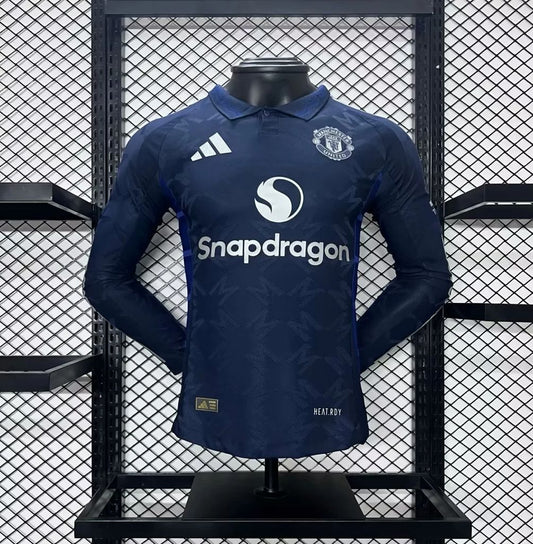 Manchester United 2024-25 Away Player Version Long Sleeve Jersey