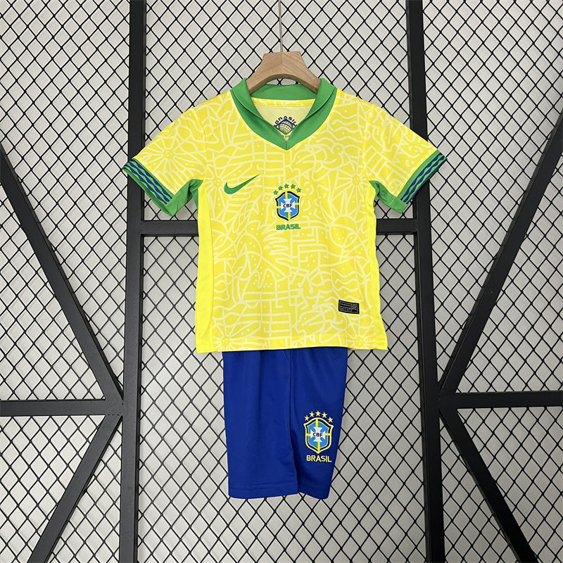 Brazil Kids 2024-25 Home Jersey