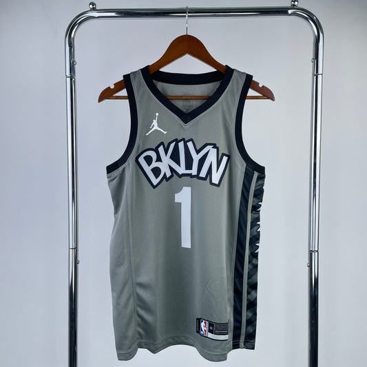 Brooklyn Nets 2021-22 Jordan Brand Grey Swingman Jersey - Statement Edition