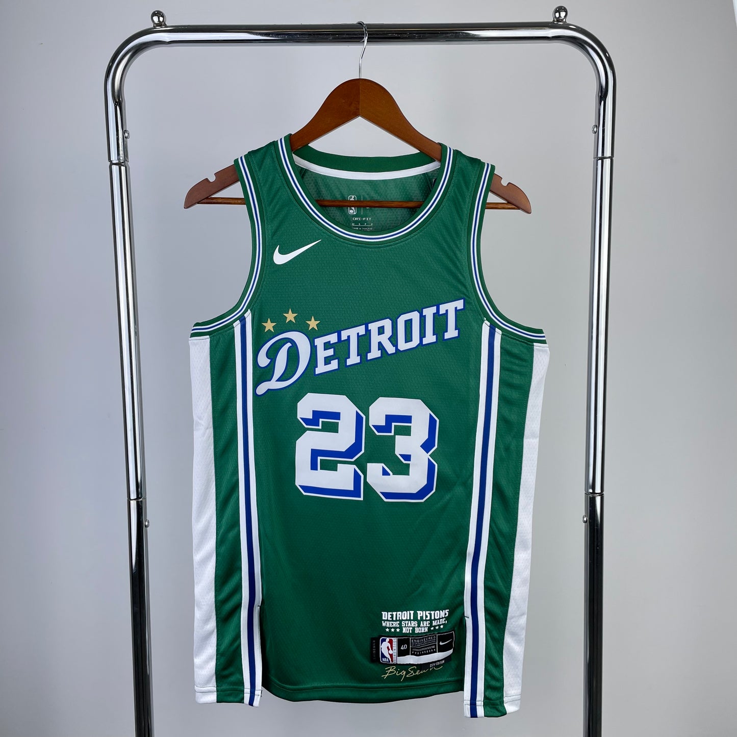 Detroit Pistons 2022-23 Green Nike Swingman Jersey - City Edition