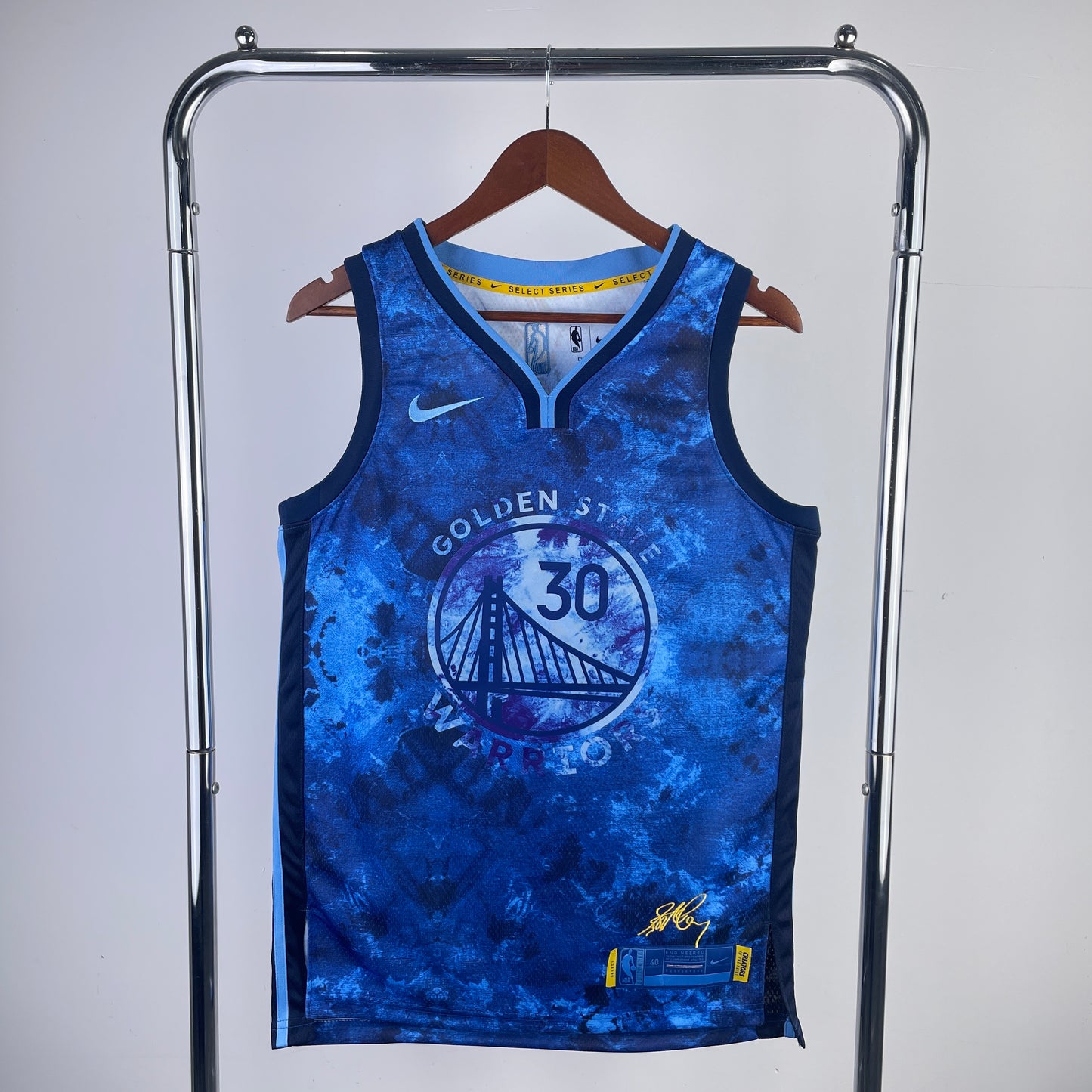 Golden State Warriors 2023-24 Steph Curry Nike Blue Swingman Jersey - Select Series