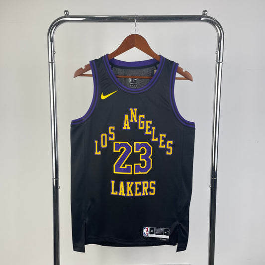 Los Angeles Lakers 2023-24 Nike Black Swingman Jersey - City Edition