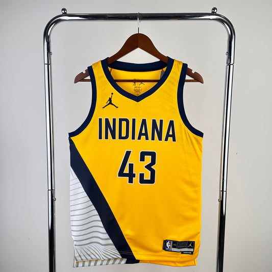 Indiana Pacers 2023-24 Yellow Jordan Brand Swingman Jersey - Statement Edition