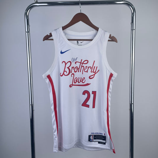 Philadelphia 76ers 2023-24 Nike White Swingman Jersey - City Edition