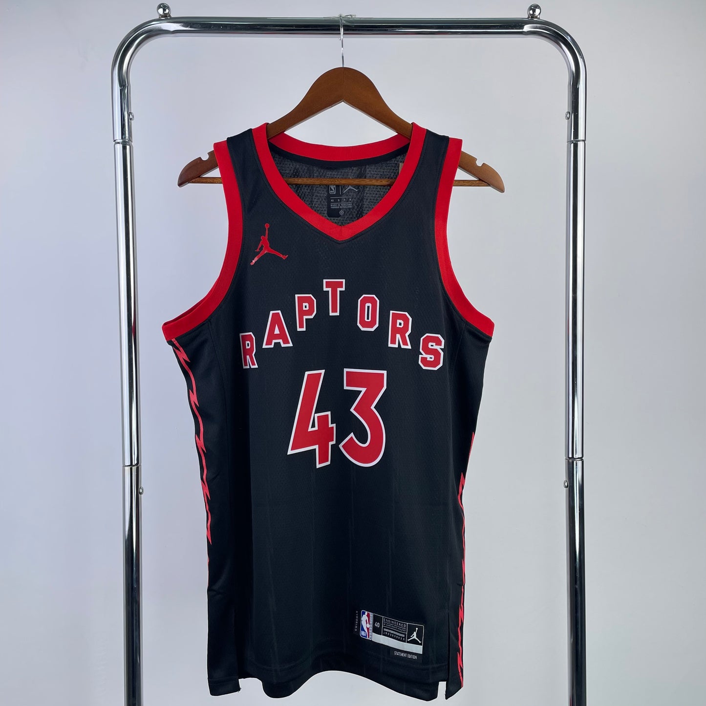 Toronto Raptors 2023-24 Jordan Brand Black Swingman Jersey - Statement Edition