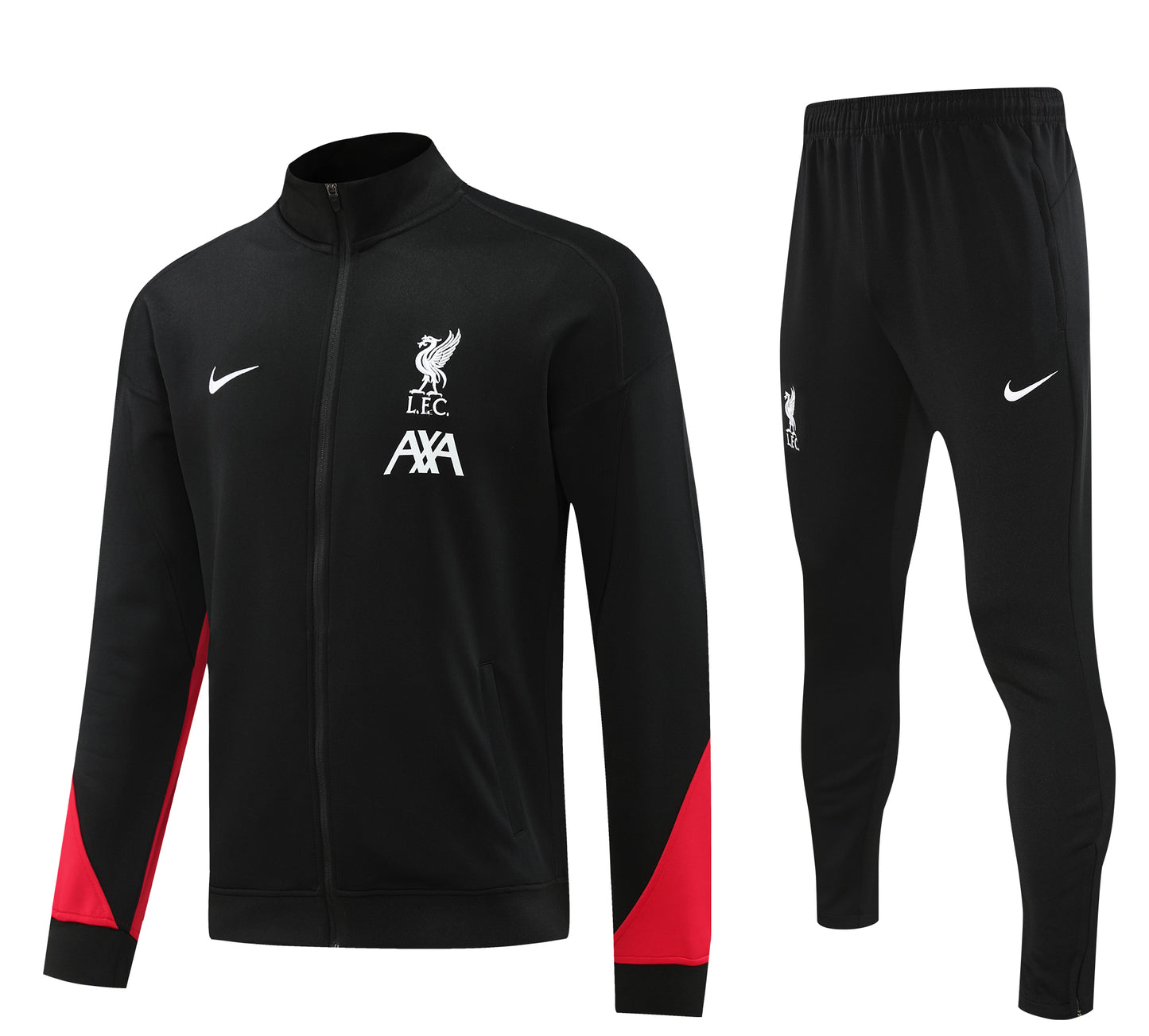 Liverpool 2024-25 Black and Red Full-Zip Tracksuit Set