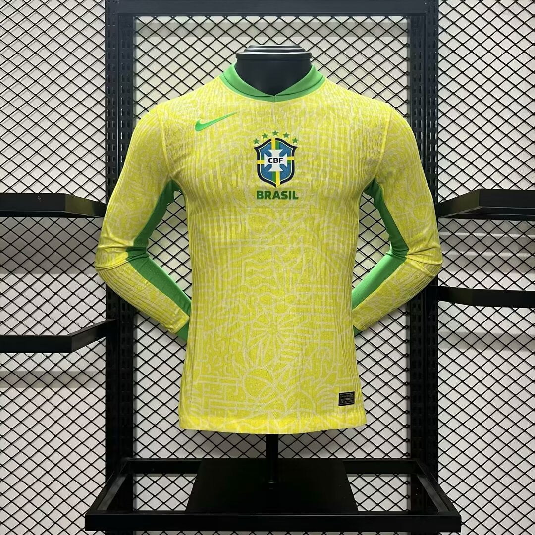 Brazil 2024-25 Home Long Sleeve Jersey