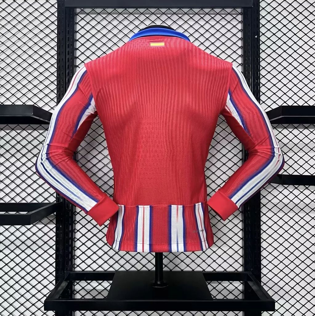 Atlético Madrid 2024-25 Home Long Sleeve Player Version Jersey